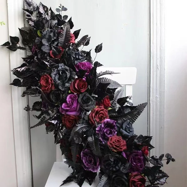 Black flower centerpieces Black flower centerpieces