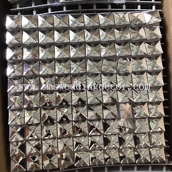 silver sequin wall