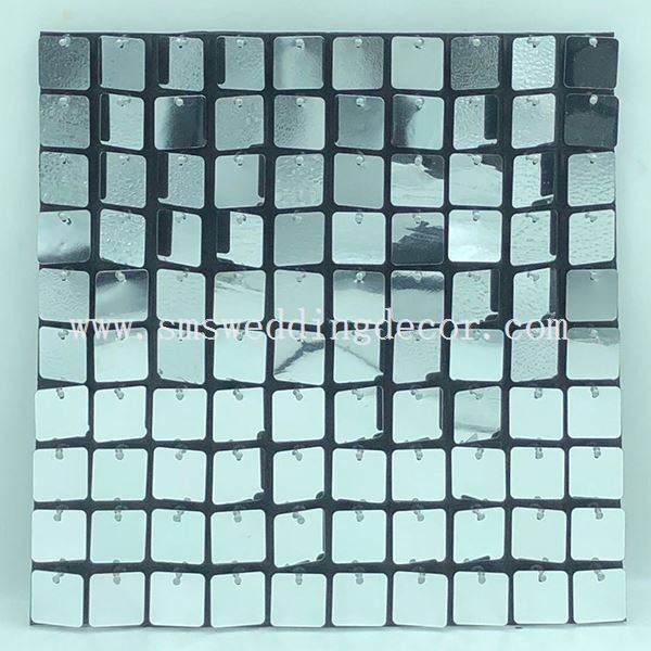 silver sequin wall backdrop