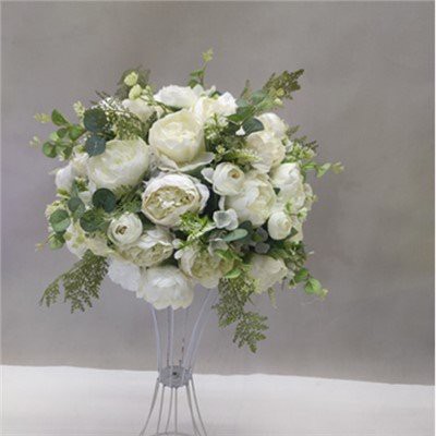 Centre de piesă de nuntă cu bujori albi