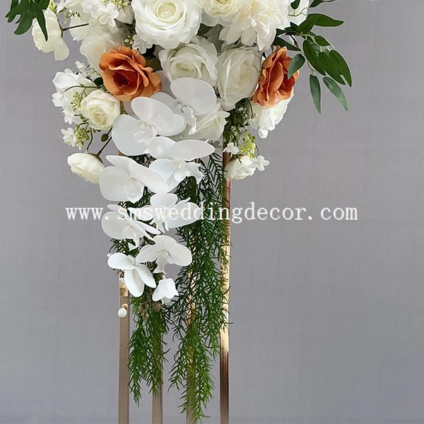 wedding arch with hanging flowers